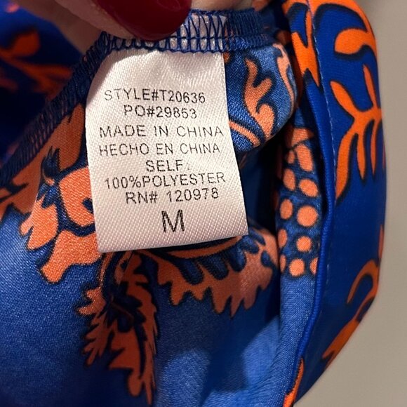 Entro Blue Floral Blouse - Picture 8 of 9